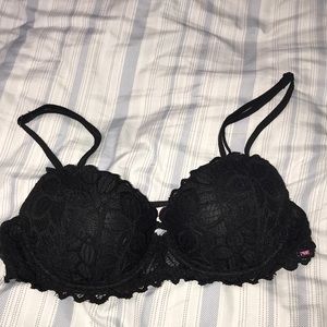 PINK Victoria Secret lace black date bra